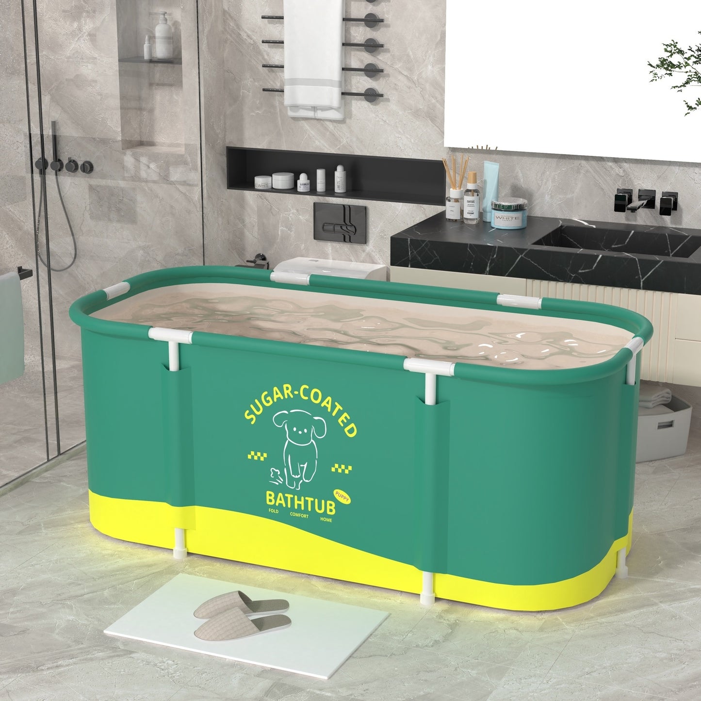 Foldable Bath Bucket Household Thickened Installation-free