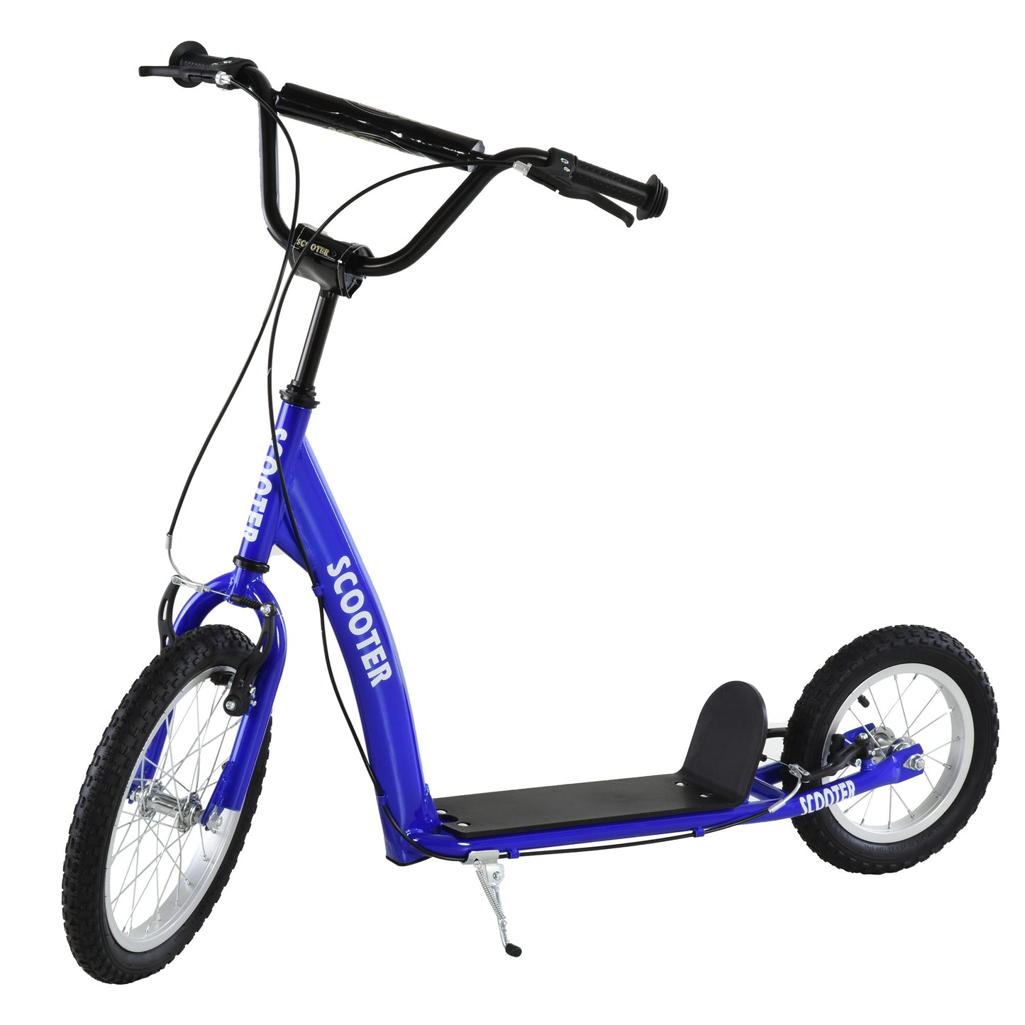 Kids Ride On Kick Scooter – Blue, Adjustable, Ages 5+, Dual Brakes