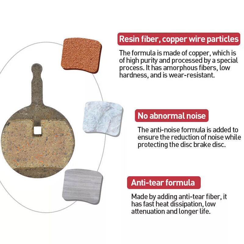 4 Pairs Bicycle Bike Disc Brake Pads Compatible With Avid Mechanical BB5, CSC UK