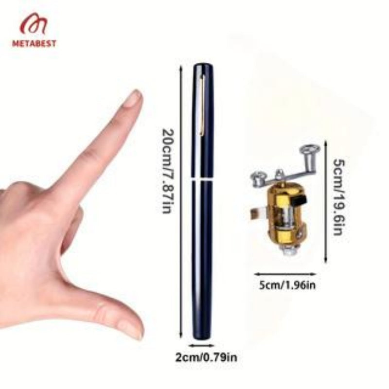 2-Pack Pocket-Size Pen Style Fishing Rod – Aluminum Alloy