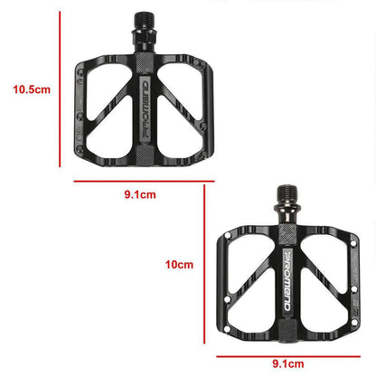 1 Pair Bicycle Pedals Mountain Road Bike Cycling Anti Slip Bearing Pedals Black