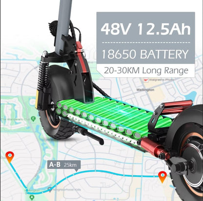 Oakda A1 Folding Electric Scooter – 800W, 48V, Black, EU/USA