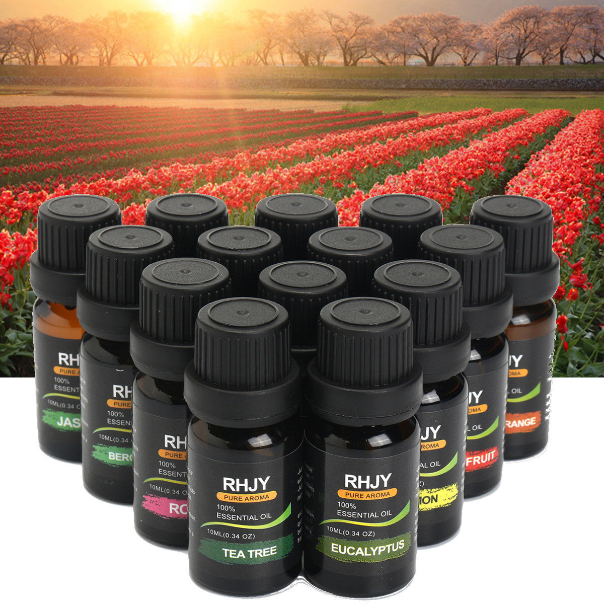 Essential Oil Diffuser Set – 14 Aromatherapy Oils for Relaxation