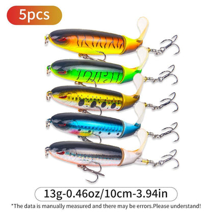 5-Pack Topwater Pencil Fishing Lures – 13g 10cm Hard Baits
