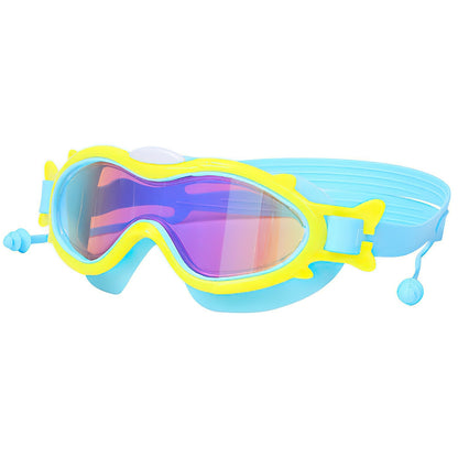 3 Colors Available – Kids Swim Goggles with Ear Plugs, UV Protection, Anti-Fog, Leak-Proof – Ages 3-16 – Pool, Beach, Water Park