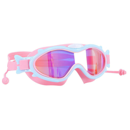 3 Colors Available – Kids Swim Goggles with Ear Plugs, UV Protection, Anti-Fog, Leak-Proof – Ages 3-16 – Pool, Beach, Water Park