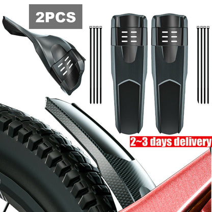 2PCS Cycling  Mudguard Mud Guard Mountain Bike Bicycle Fender Front Rear Tyre