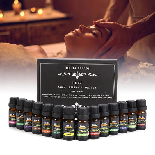 Essential Oil Diffuser Set – 14 Aromatherapy Oils for Relaxation