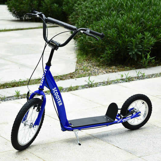 Kids Ride On Kick Scooter – Blue, Adjustable, Ages 5+, Dual Brakes