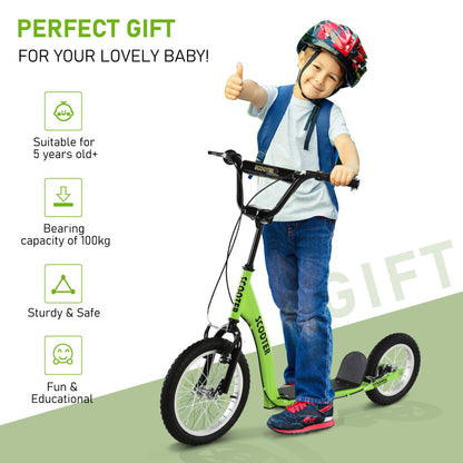 Youth Scooter – Adjustable Handlebar, Dual Brakes & Inflatable Wheels