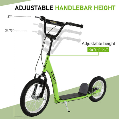 Youth Scooter – Adjustable Handlebar, Dual Brakes & Inflatable Wheels