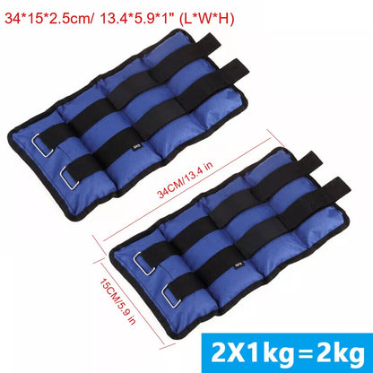 Ankle Wrist Leg Weights Straps Running Exercise Fitness Gym Strength Training UK