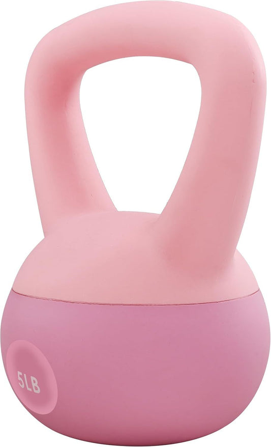 Soft Kettlebells - Sea And Iron Sand Filled Weights For Women And Men - Color Coded Soft Vinyl Kettlebells, Multiple Sizes