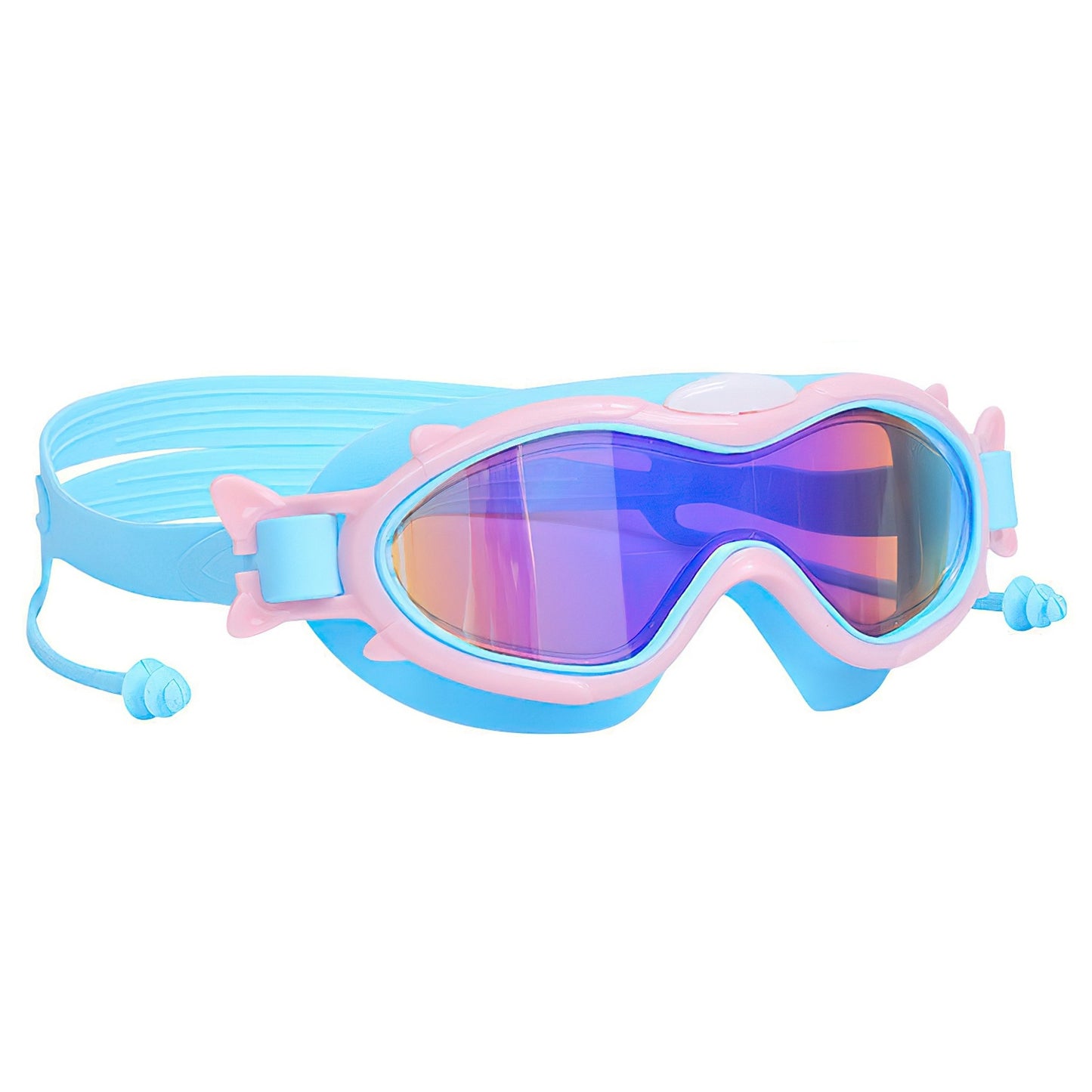 3 Colors Available – Kids Swim Goggles with Ear Plugs, UV Protection, Anti-Fog, Leak-Proof – Ages 3-16 – Pool, Beach, Water Park