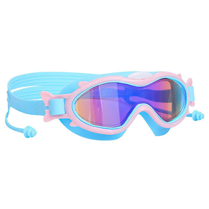 3 Colors Available – Kids Swim Goggles with Ear Plugs, UV Protection, Anti-Fog, Leak-Proof – Ages 3-16 – Pool, Beach, Water Park