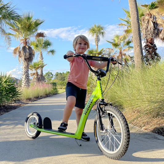 Youth Scooter – Adjustable Handlebar, Dual Brakes & Inflatable Wheels